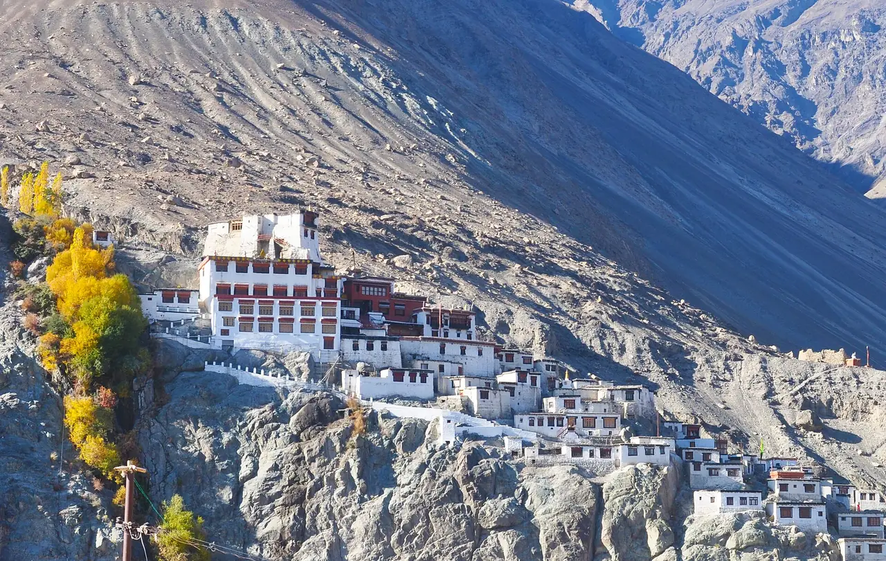 Diskit Monastery on a ridge in Nubra