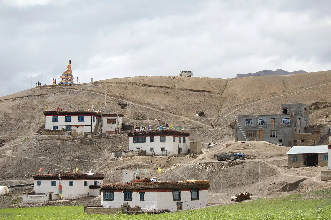 Village houses at Langza in Spiti