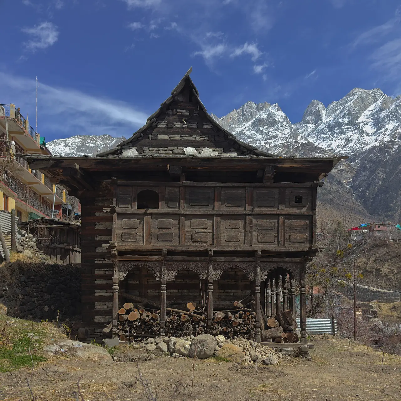 Wooden tower temple in the Sangla valley